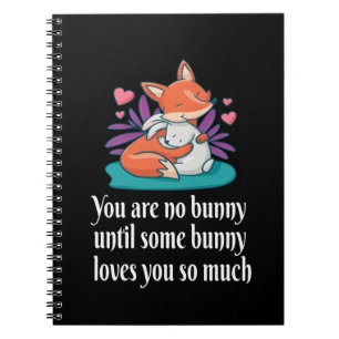 Caderno Espiral Fox E Bunny Casal Adoram Amigos Da Paz