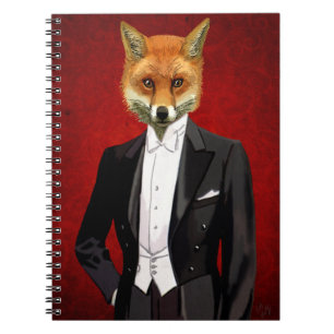 Caderno Espiral Fox Em Fato De Noite, Retrato