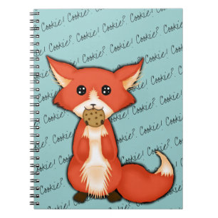 Caderno Espiral Fox Eyed grande bonito que come um biscoito