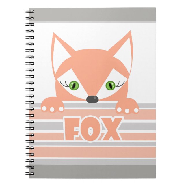 Caderno Espiral Fox pequena e curiosa (Frente)
