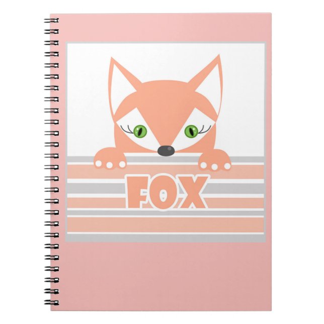 Caderno Espiral Fox pequena e curiosa (Frente)