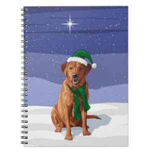 Caderno Espiral Fox Red Labrador - Cão de Natal do Retriever