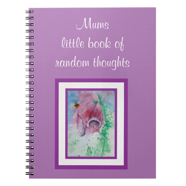 Caderno Espiral Foxglove and Bee jotter (Frente)