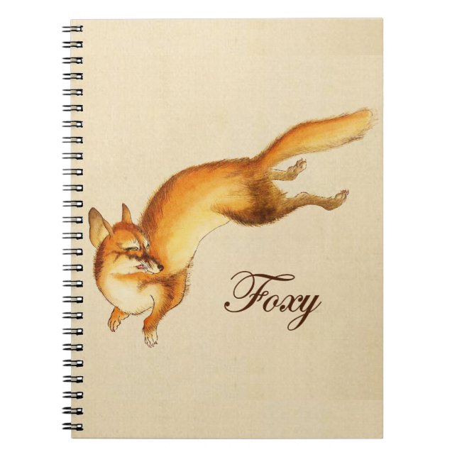 Caderno Espiral "Foxy" - Esboço japonês venenoso de uma raposa (Frente)