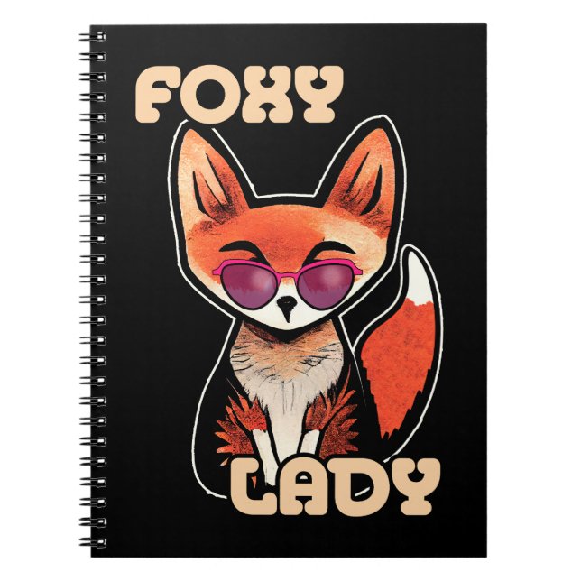Caderno Espiral Foxy Lady | Raposa-branca (Frente)