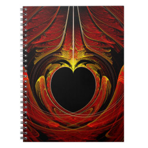 Caderno Espiral Fractal - Coração - Amor Vitoriano