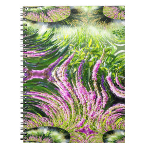 Caderno Espiral Fractal de Paisagem do Cog