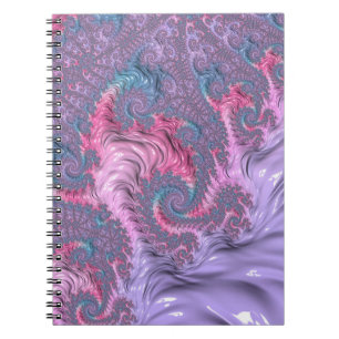 Caderno Espiral Fractal de Pastel