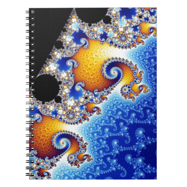 Caderno Espiral Fractal Espiral Duplo por Satélite Conjunto de Man (Frente)
