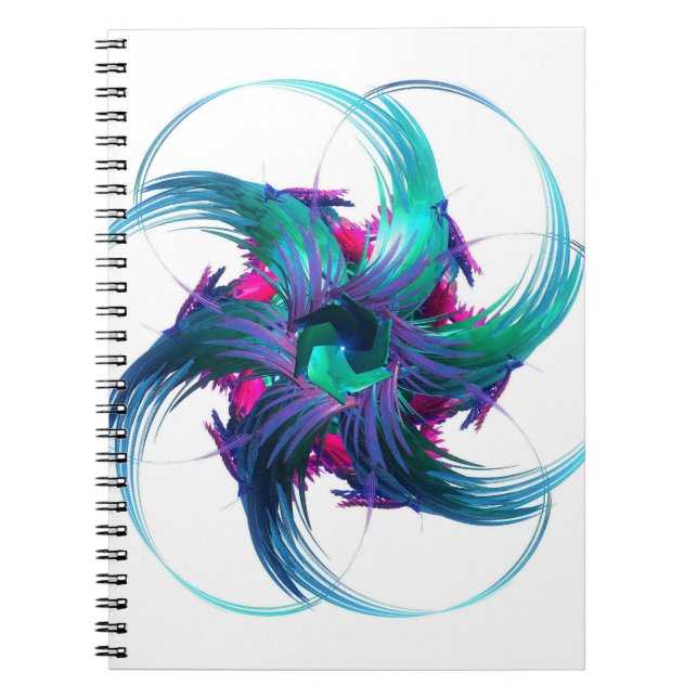 Caderno Espiral Fractal Fantasy Nança Notebook Espiral (Frente)