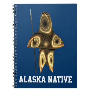 Caderno Espiral Fractal Inuit Hunter - Nativo do Alasca
