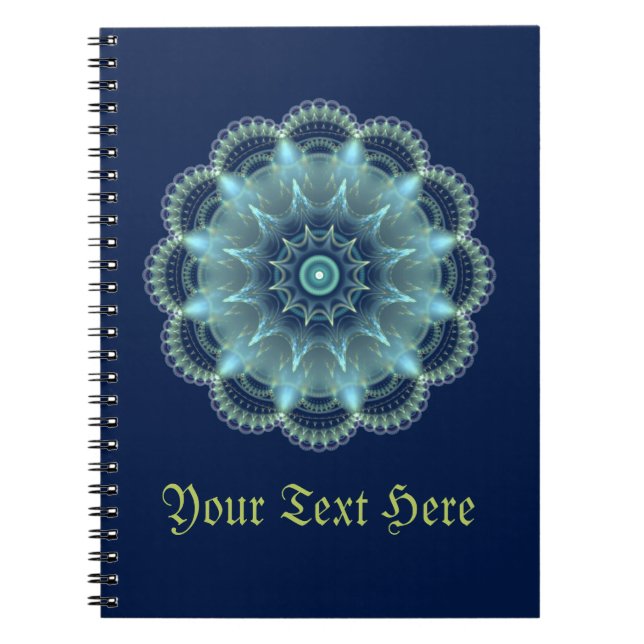 Caderno Espiral Fractal Mandala (Frente)