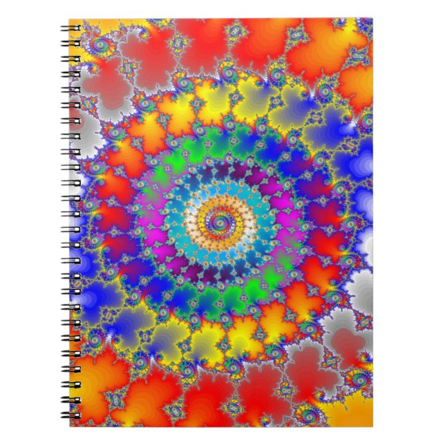 Caderno Espiral Fractal Psicedélico (Frente)