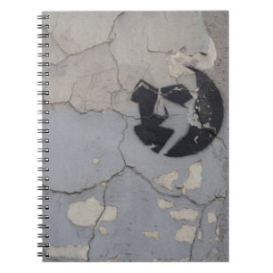 Caderno Espiral Fragmento de pedra branca e negra