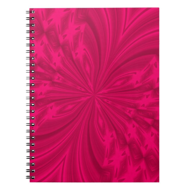 Caderno Espiral Framboesa de abstrato (Frente)