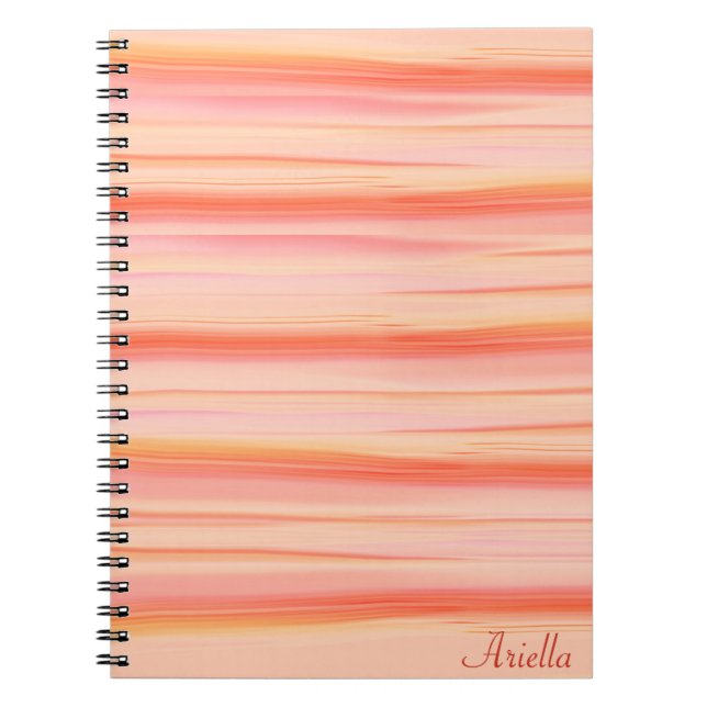 Caderno Espiral Framboesa de laranja (horizontal) (Frente)