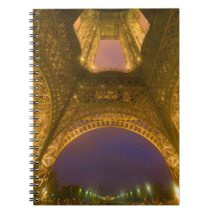 Caderno Espiral França, Paris. Torre Eiffel iluminada às 2