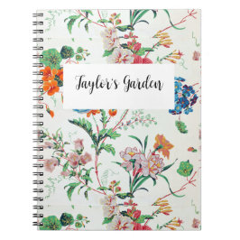 Caderno Espiral France 1830 Delicate Floral Botanical Personalized