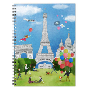 Caderno Espiral France colorido