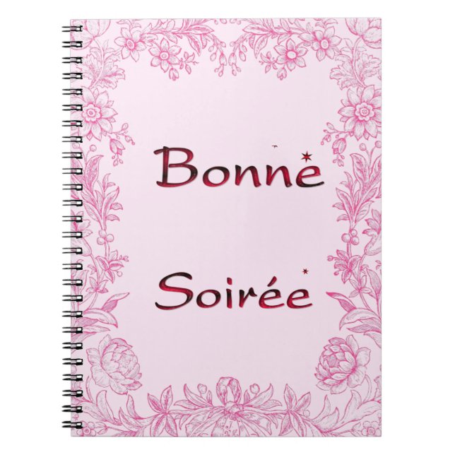 Caderno Espiral Francês:Bona Soiree Notebook (Frente)