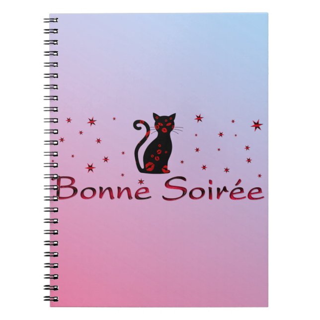 Caderno Espiral Francês:Bona Soiree Notebook (Frente)