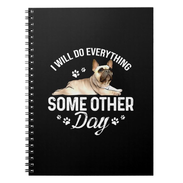Caderno Espiral Francês Bulldog Dog Lover Pet Gifts (Frente)