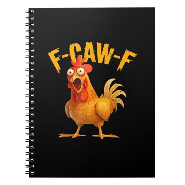 Caderno Espiral Frango F-Caw-F Clássico Legal Único (Frente)