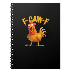 Caderno Espiral Frango F-Caw-F Engraçado Frango F-Caw-F Clássico L