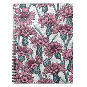 Caderno Espiral Frangos de flores rosados