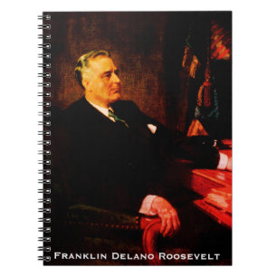 Caderno Espiral Franklin D. Roosevelt, 32º Presidente EUA