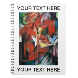 Caderno Espiral Franz Marc Famosa Pintando As Raposas Personalizad