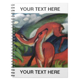 Caderno Espiral Franz Marc Red Deer - A Famosa Pintura Personaliza