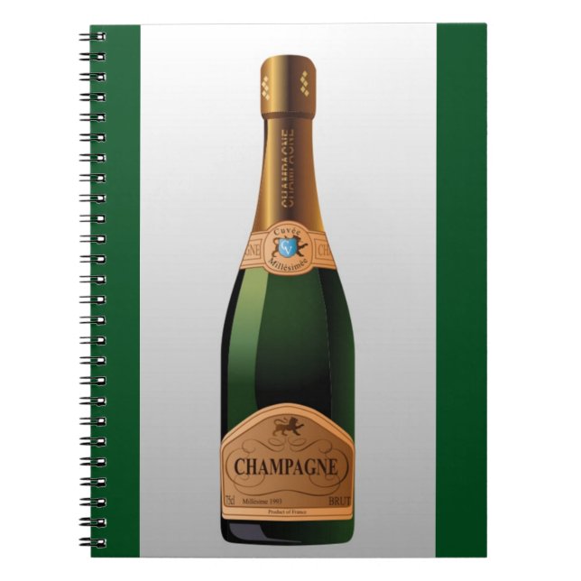 CADERNO ESPIRAL FRASCO DE CHAMPAGNE (Frente)