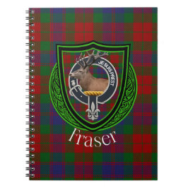 Caderno Espiral Fraser Scottish Clan Tartan & Crest