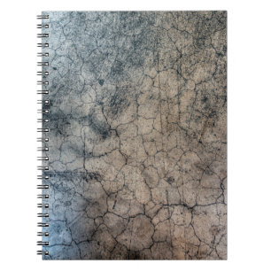 Caderno Espiral Fratura de ressonância de textura rachada