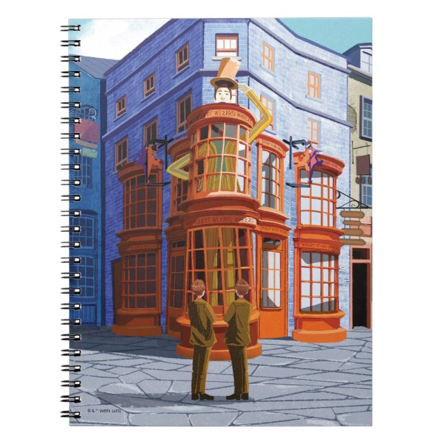 Caderno Espiral Fred e George no Weasley's Wizard Wheezes (Frente)
