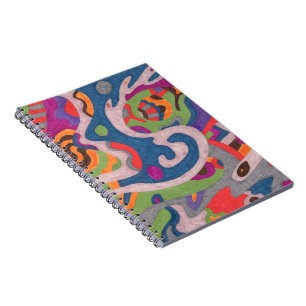 Caderno Espiral "Fred the Cosmic Worm" Abstrato Art