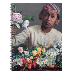 Caderno Espiral Frederic Bazille - Jovem Mulher com Peonias