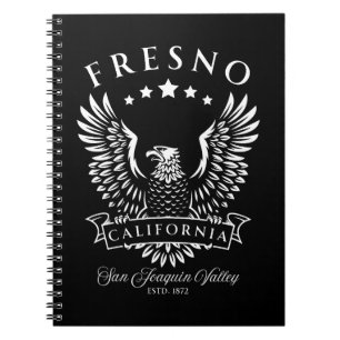 Caderno Espiral Fresno Vale de San Joaquin Califórnia Águia Vintag