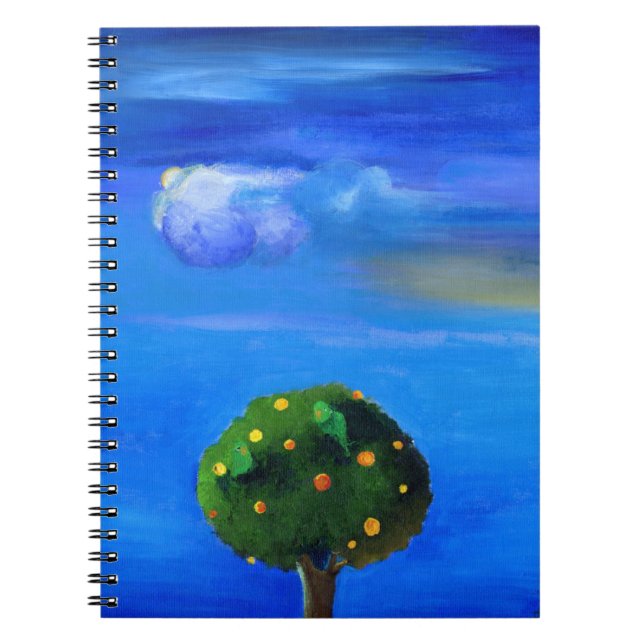 Caderno Espiral Fresta de esperança sobre a árvore alaranjada 2012 (Frente)