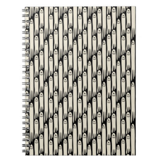 Caderno Espiral Friendly Ghosts on Cream and Pink – Halloween Patt