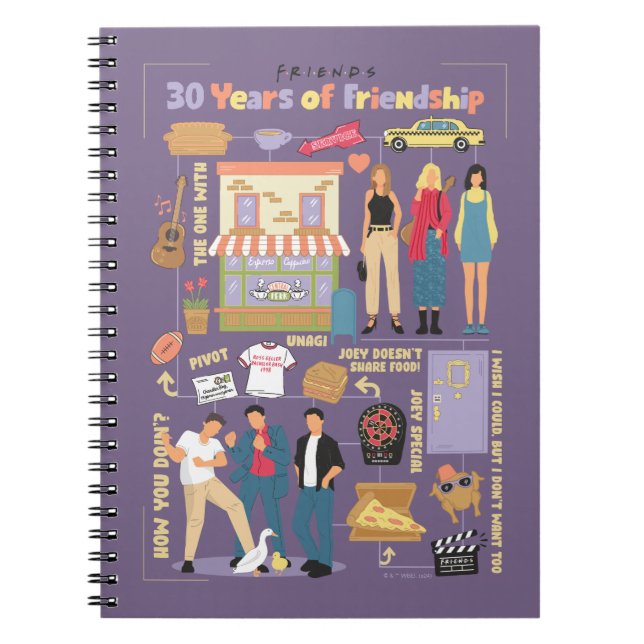 Caderno Espiral FRIENDS™ | 30 Anos de Amizade (Frente)