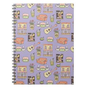 Caderno Espiral FRIENDS™   Ícone de Padrão Roxo