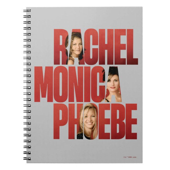 Caderno Espiral FRIENDS™ | Rachel, Monica & Phoebe (Frente)