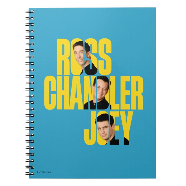 Caderno Espiral FRIENDS™ | Ross, Chandler & Joey (Frente)