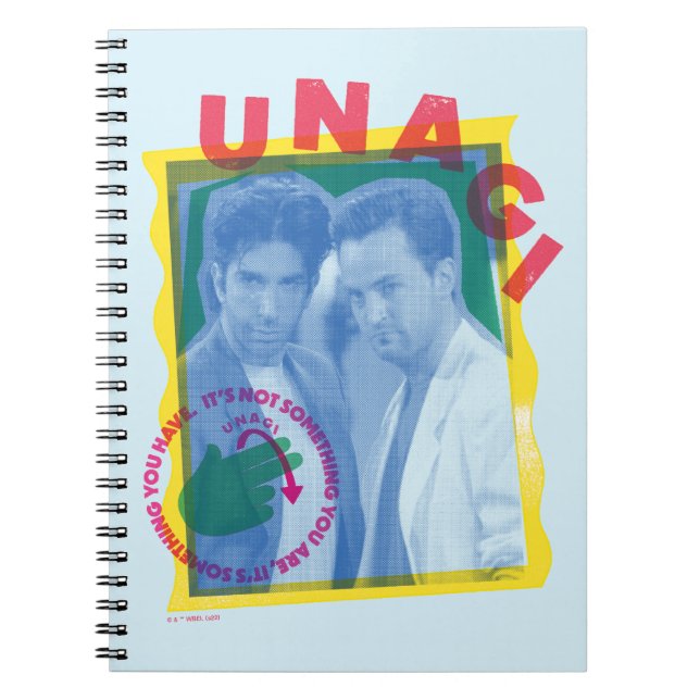 Caderno Espiral FRIENDS™ | Ross & Chandler - Unagi (Frente)