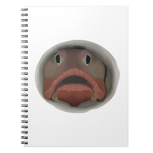 Caderno Espiral Fringehead sarcástico - Notebook com Cabeça de Pei (Frente)