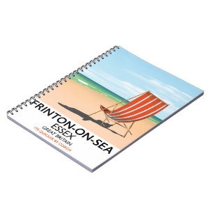 Caderno Espiral Frinton-em-Mar, Essex, cartaz do beira-mar