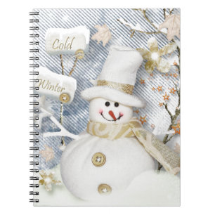 Caderno Espiral Frio Winter Snowman