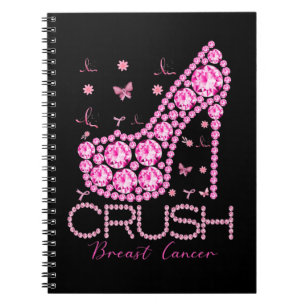 Caderno Espiral Friso Rosa Brisa Rosa para Sensibilizar o Cancer d